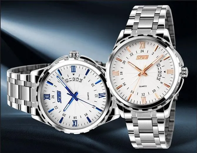 Man Full Steel watch men quartz watch Fashion Casual wrist watch Sports Military Wristwatches waterproof