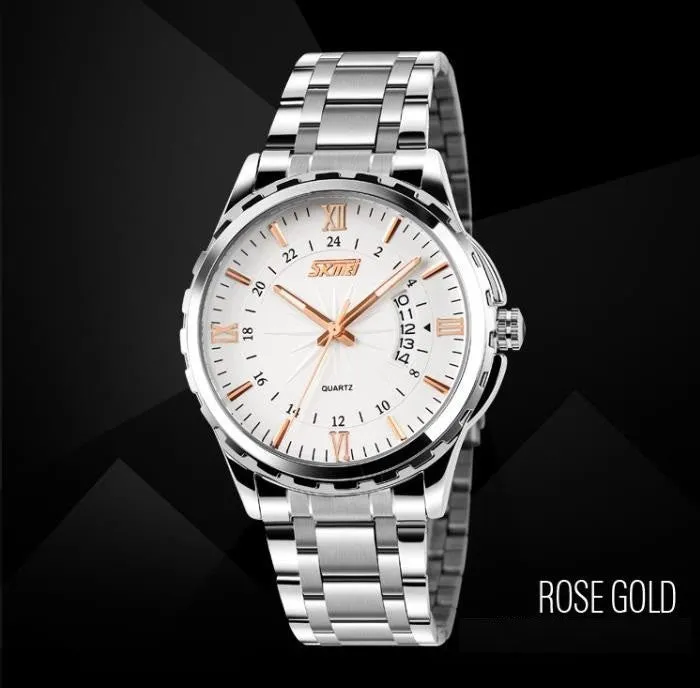 Man Full Steel watch men quartz watch Fashion Casual wrist watch Sports Military Wristwatches waterproof
