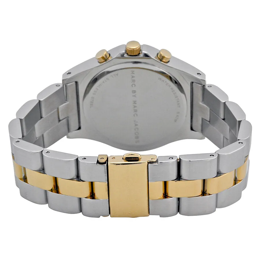 Marc By Marc Jacobs Chronograph Silver Dial Two-tone Ladies Watch MBM3177