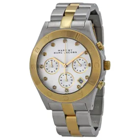 Marc By Marc Jacobs Chronograph Silver Dial Two-tone Ladies Watch MBM3177