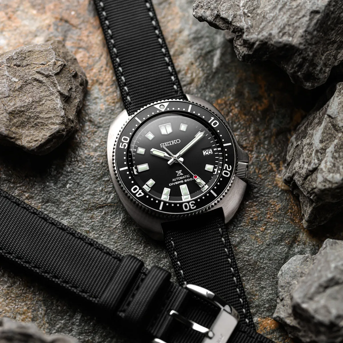 Maverick (MK II) Sailcloth Quick Release Waterproof Watch Strap - Grey