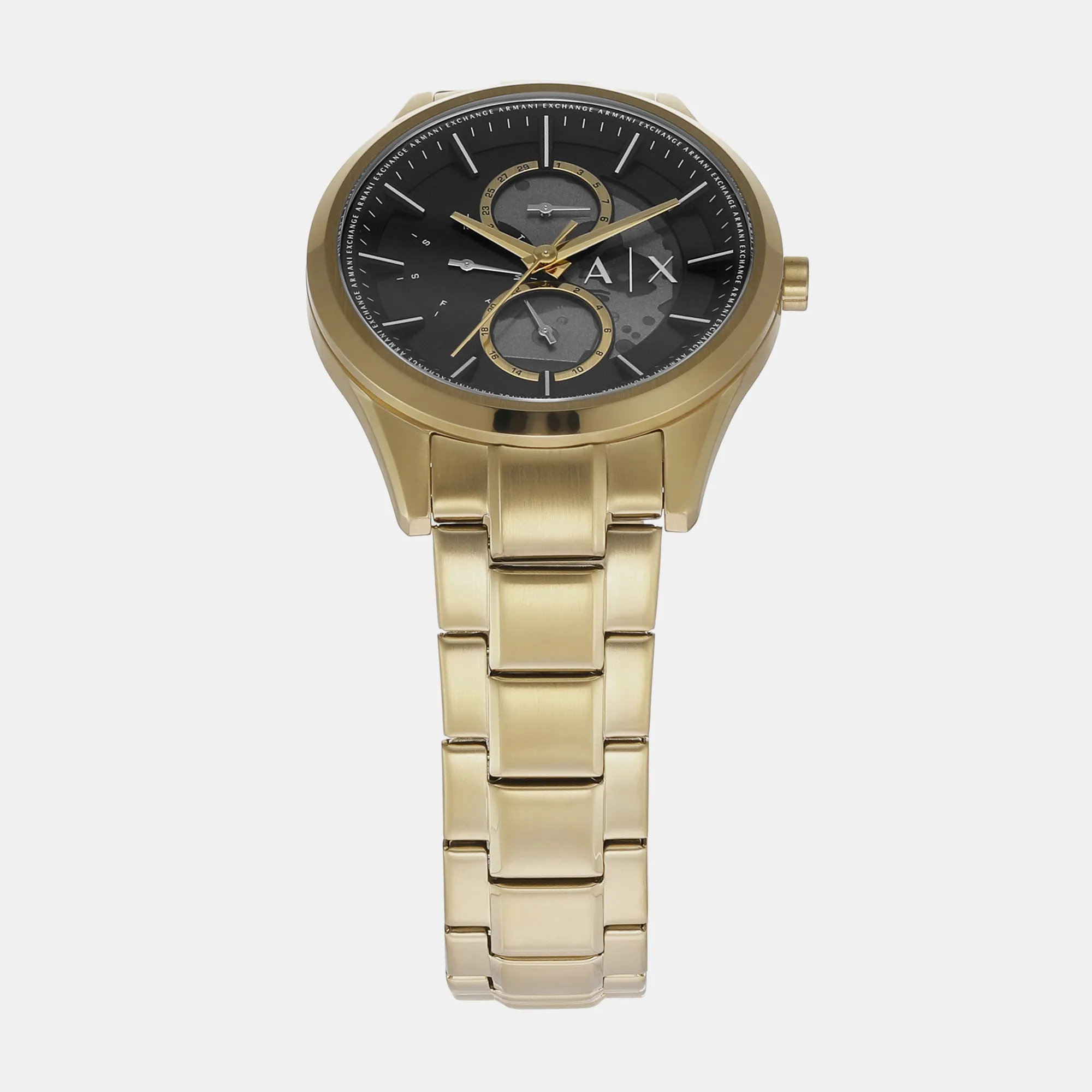 Men Black Chronograph Stainless Steel Watch AX1875