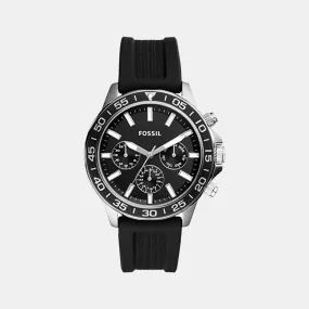Men Black Silicon Chronograph Watch BQ2494