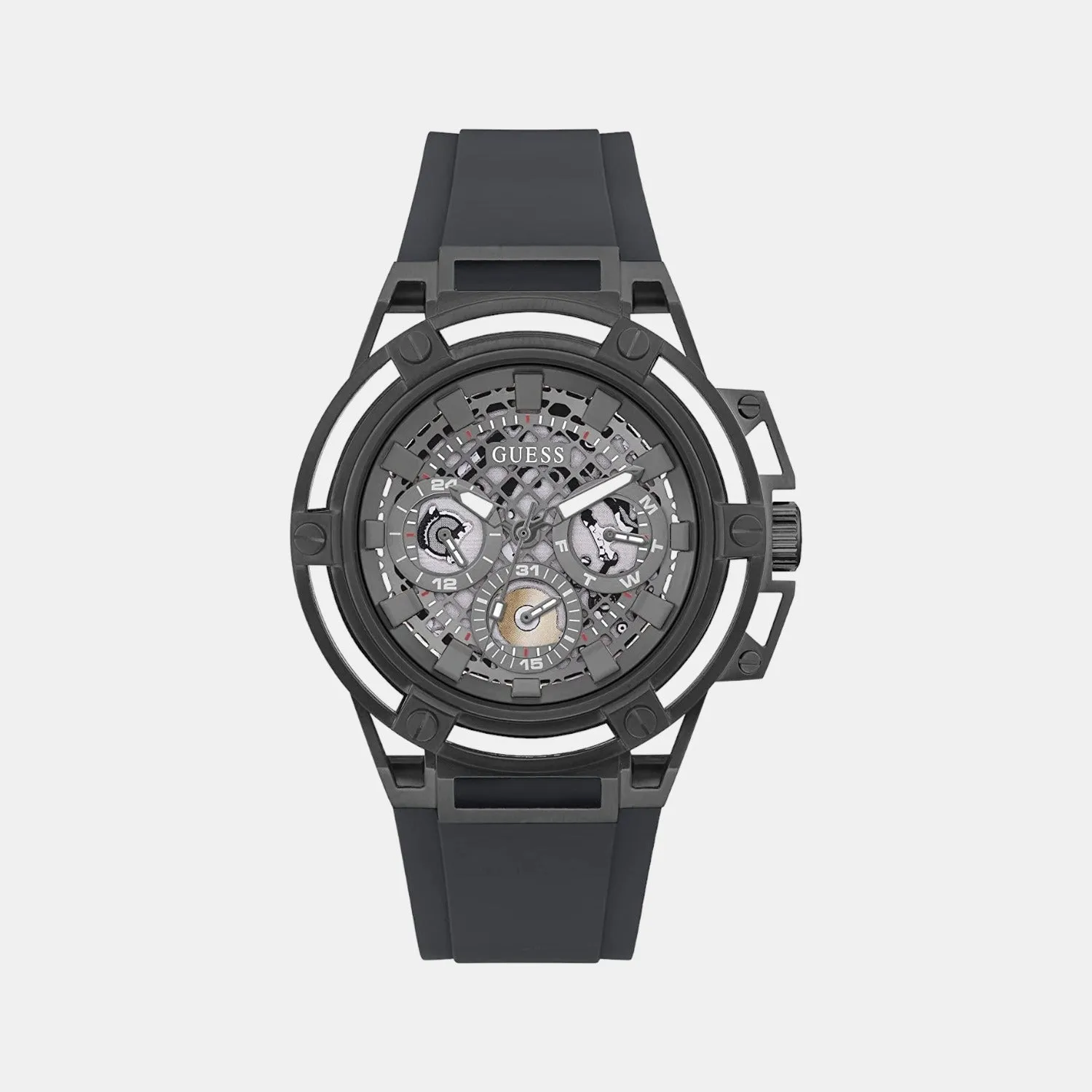 Men Grey Silicon Chronograph Watch GW0423G3