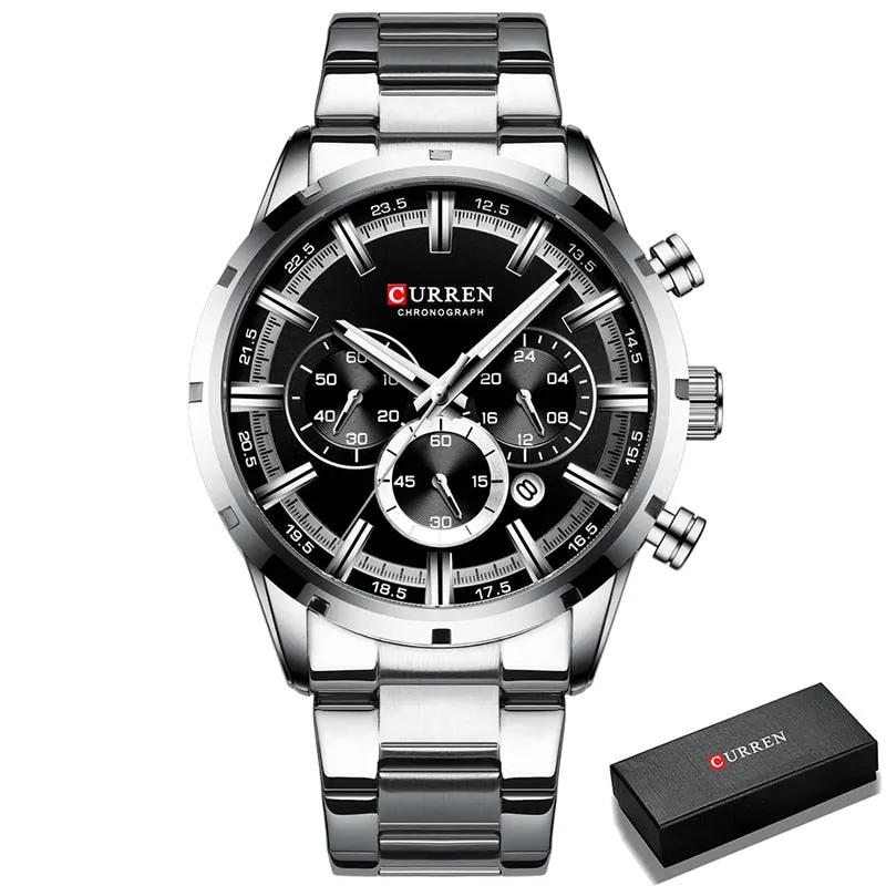 Men Watch Top Luxury Brand Sports Quartz | Waterproof Chronograph Wristwatch | Relogio Masculino