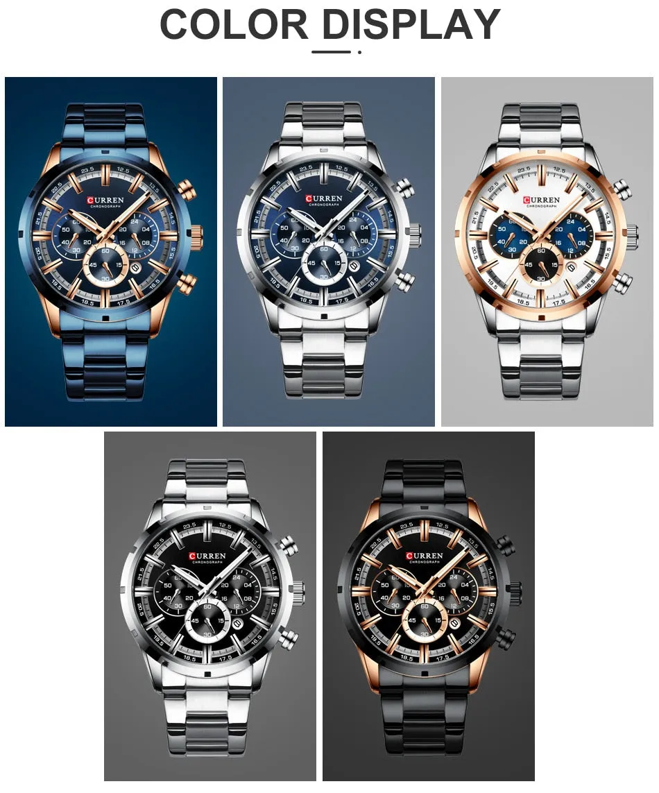 Men Watch Top Luxury Brand Sports Quartz | Waterproof Chronograph Wristwatch | Relogio Masculino