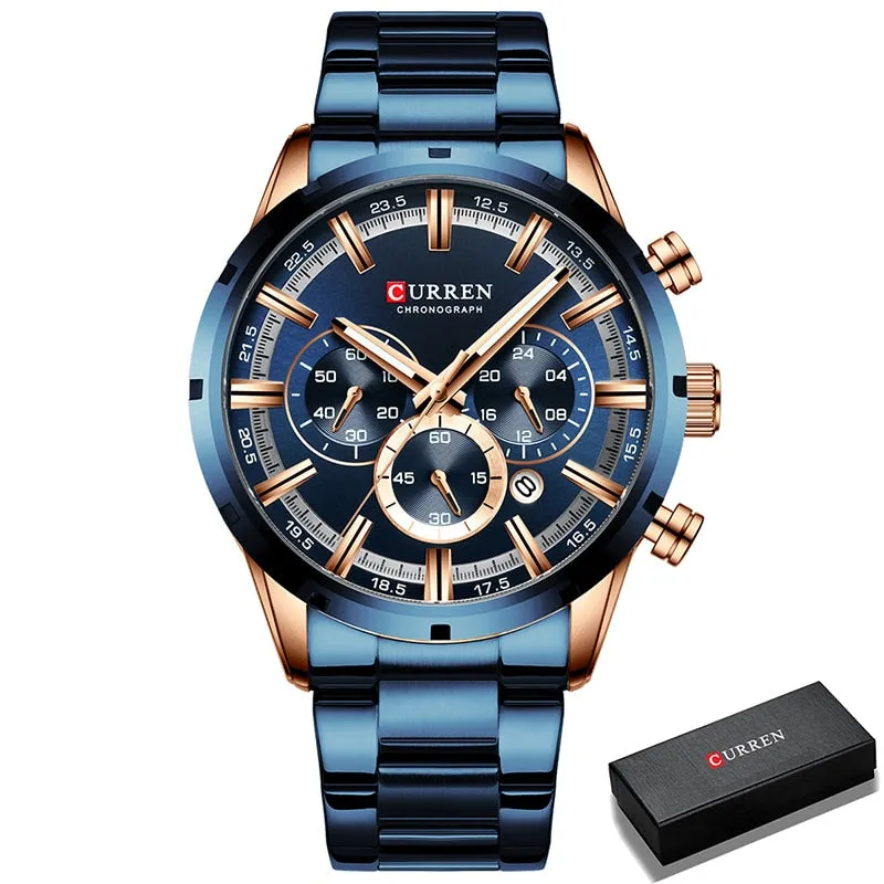 Men Watch Top Luxury Brand Sports Quartz | Waterproof Chronograph Wristwatch | Relogio Masculino
