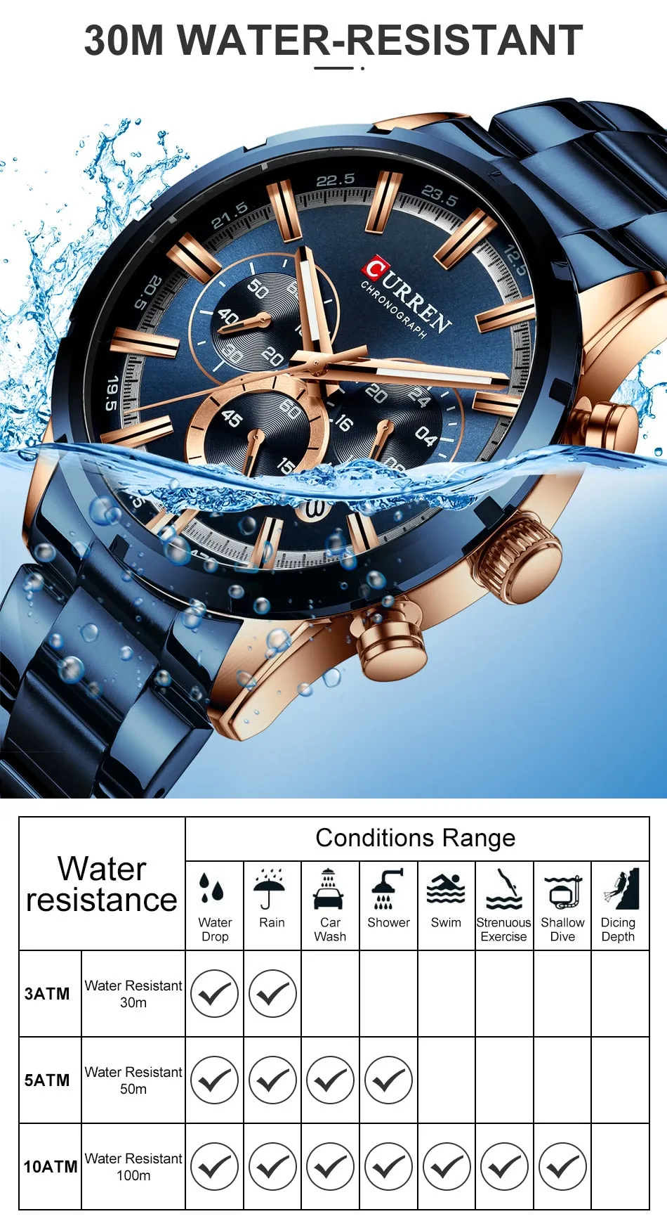 Men Watch Top Luxury Brand Sports Quartz | Waterproof Chronograph Wristwatch | Relogio Masculino