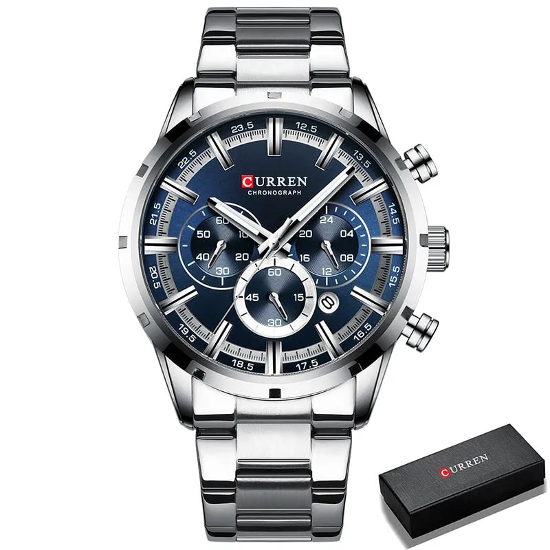 Men Watch Top Luxury Brand Sports Quartz | Waterproof Chronograph Wristwatch | Relogio Masculino