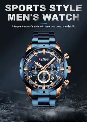 Men Watch Top Luxury Brand Sports Quartz | Waterproof Chronograph Wristwatch | Relogio Masculino