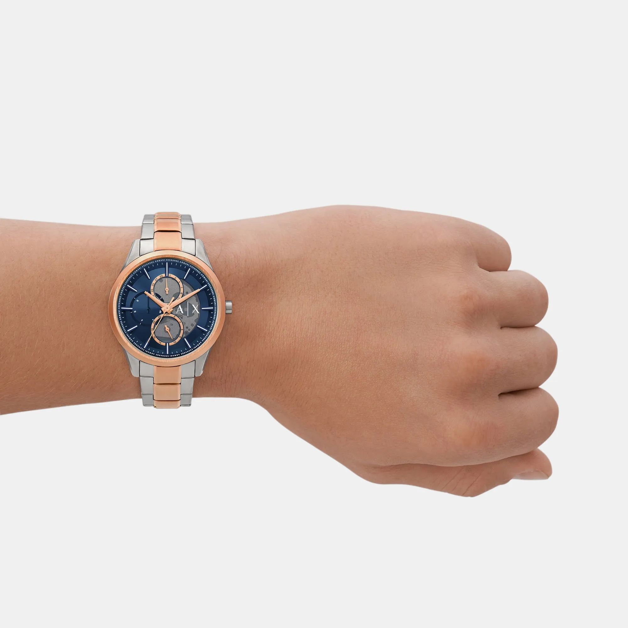 Men's Blue Chronograph Stainless Steel Watch AX1874
