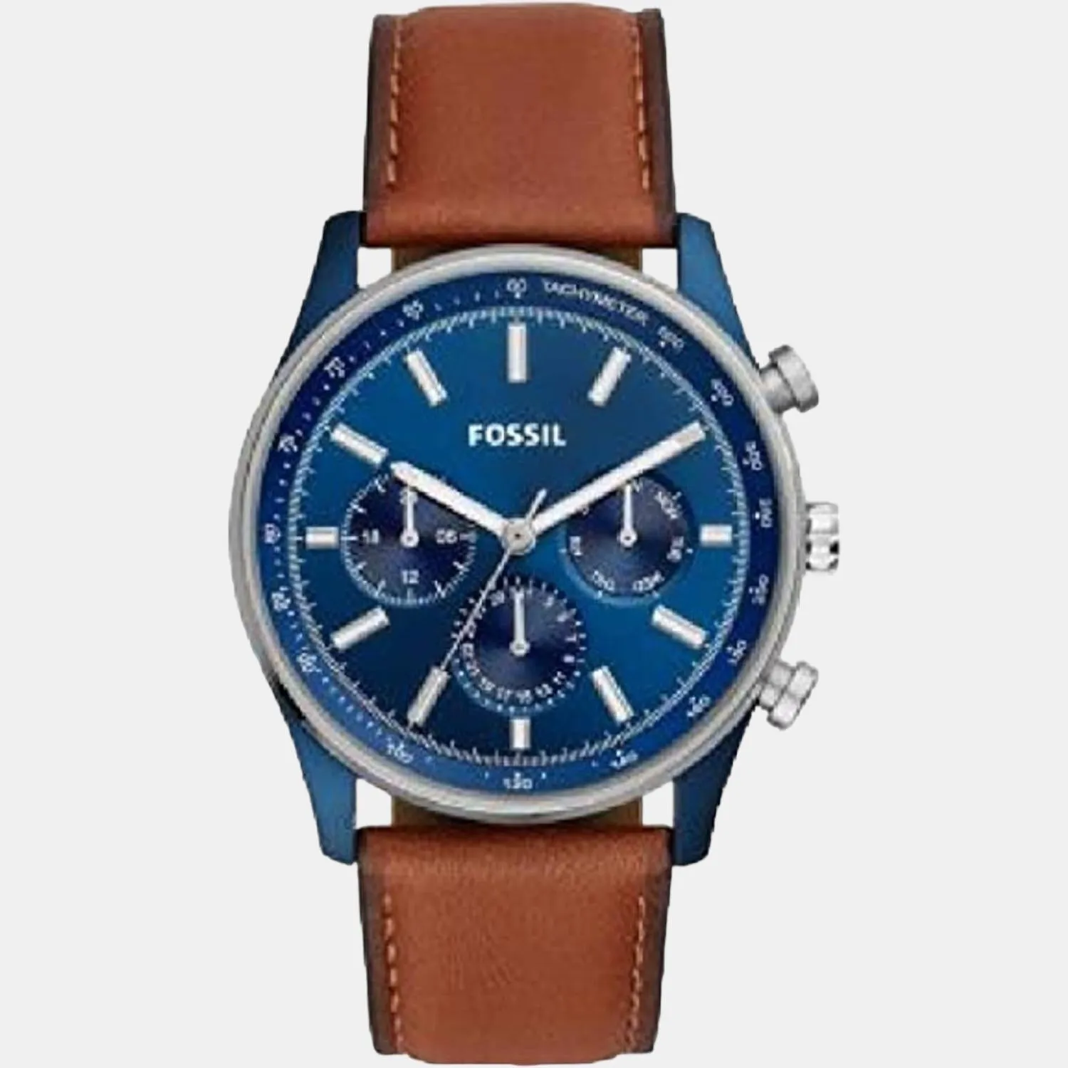 Men's Blue Leather Chronograph Watch BQ2512