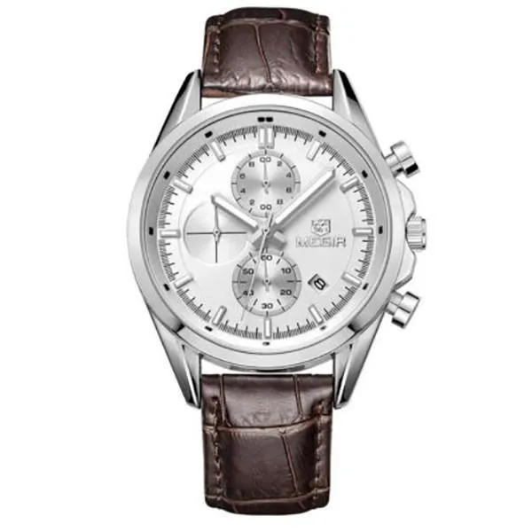 Men's Chronograph Leather Quartz Watch