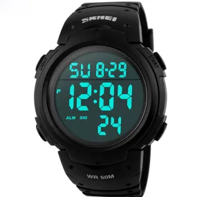 Men's Digital LED Sports Watch, Water Resistant to 50m (150ft)