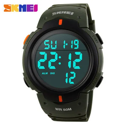 Men's Digital LED Sports Watch, Water Resistant to 50m (150ft)