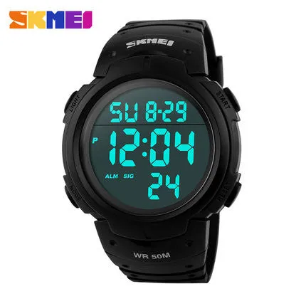 Men's Digital LED Sports Watch, Water Resistant to 50m (150ft)