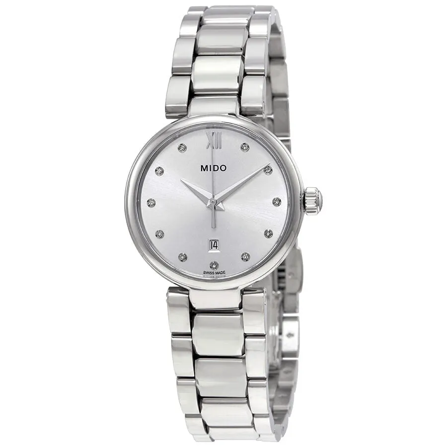 Mido Baroncelli Silver Diamond Dial Ladies Watch M022.210.11.036.00