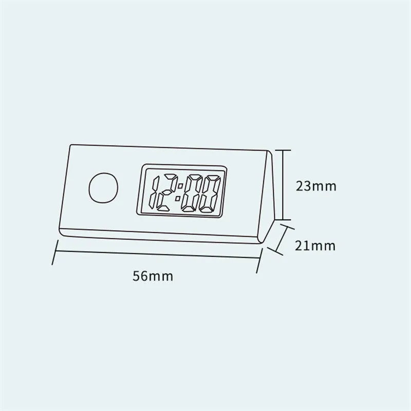 Mini Portable Keychain Luminous ABS Digital Electronic Clock Student Exam Silent Library Study Pocket Watch Backlight LCD Display Small Desk Clocks