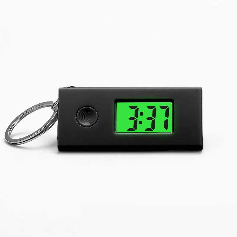 Mini Portable Keychain Luminous ABS Digital Electronic Clock Student Exam Silent Library Study Pocket Watch Backlight LCD Display Small Desk Clocks