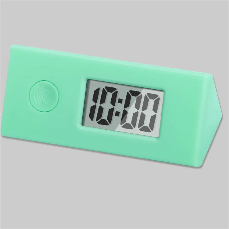 Mini Portable Keychain Luminous ABS Digital Electronic Clock Student Exam Silent Library Study Pocket Watch Backlight LCD Display Small Desk Clocks
