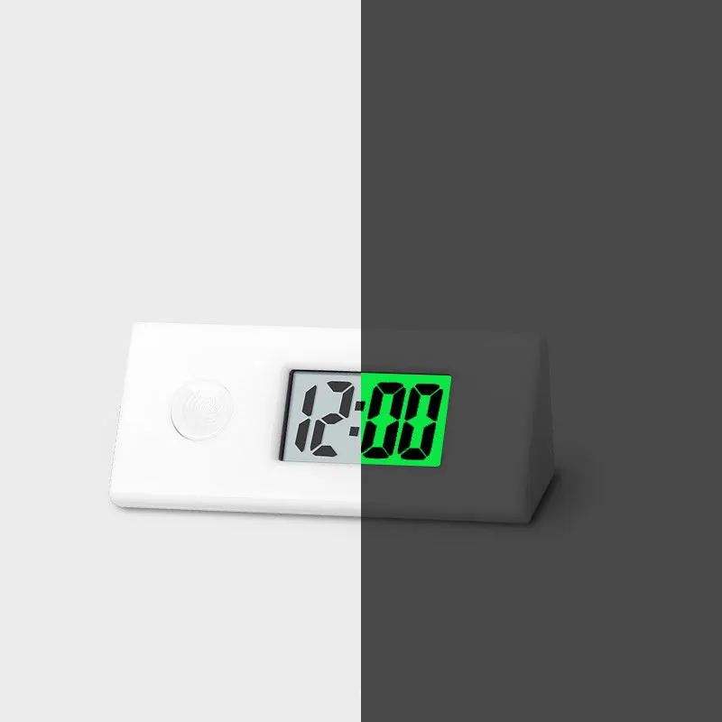Mini Portable Keychain Luminous ABS Digital Electronic Clock Student Exam Silent Library Study Pocket Watch Backlight LCD Display Small Desk Clocks
