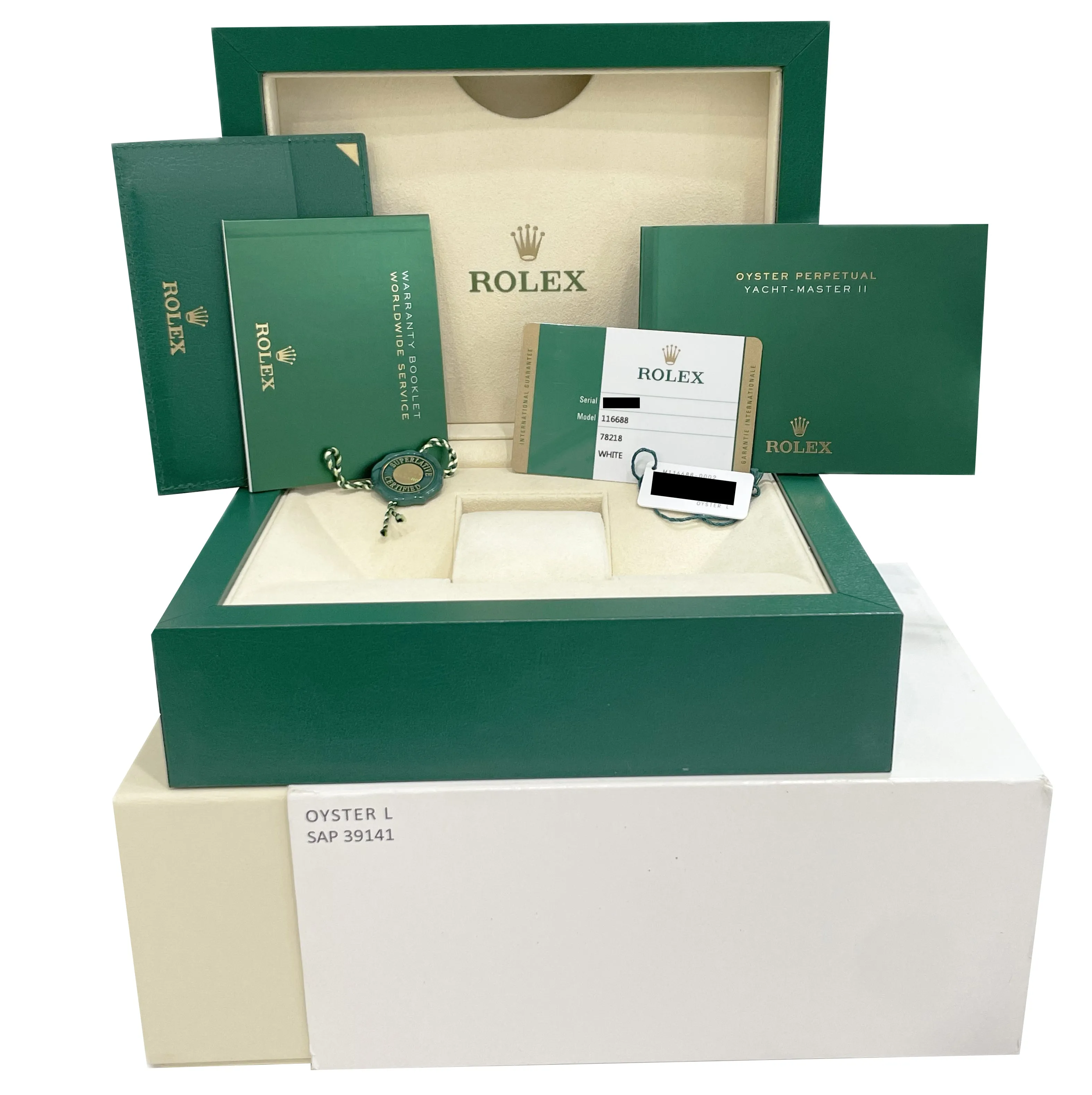 MINT PAPERS Rolex Yacht-Master II NEW MERC HANDS 18K Yellow Gold 44mm 116688 BOX