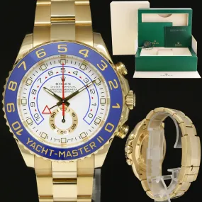 MINT Rolex Yacht-Master II 2 Yellow Gold 116688 Regatta 44mm Watch Box