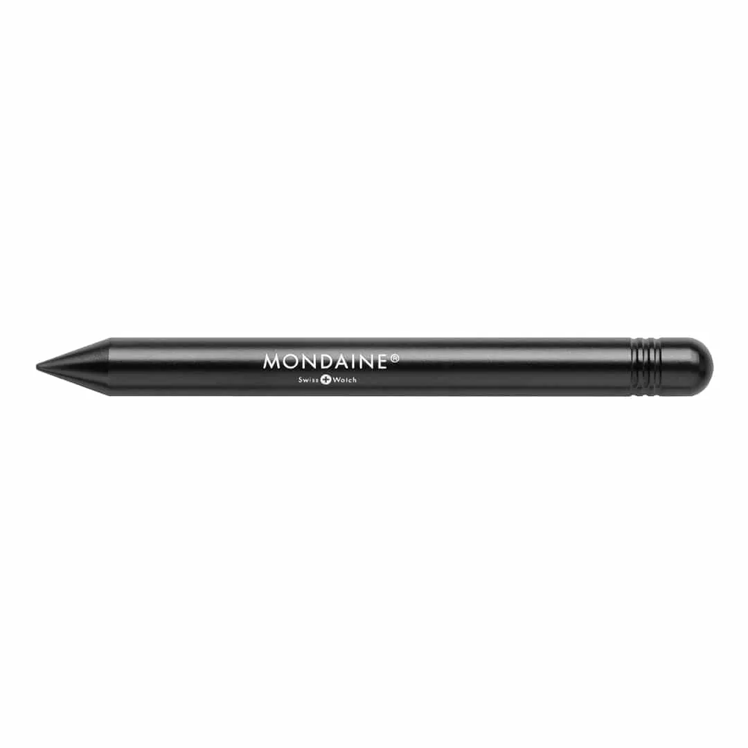 MONDAINE STOP2GO WATCH BLACK VEGAN LEATHER, 34 MM - MST.3401B.LBV.SET