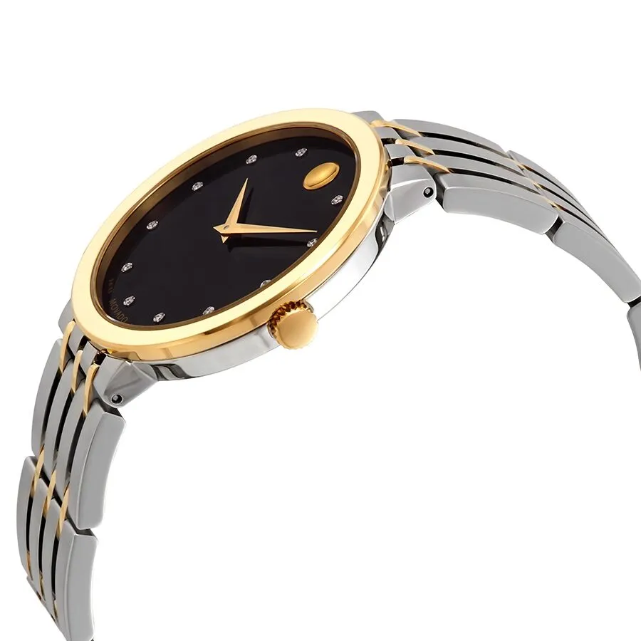 Movado Esperanza Black Diamond Dial Two-tone Men's Watch 0607191