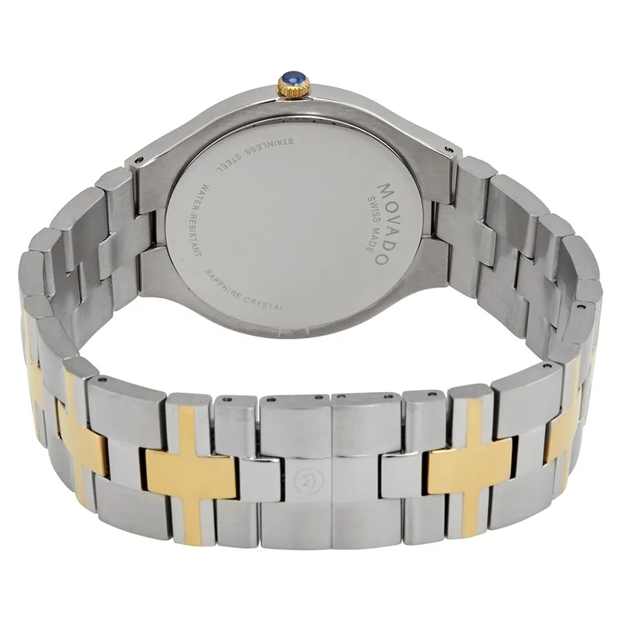 Movado Juro Quartz Black Dial Men's Two-tone Watch 0607443