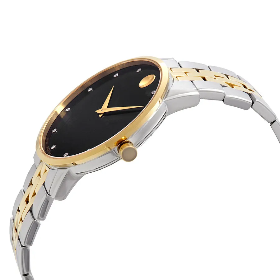 Movado Museum Classic Black Diamond Dial Men's Watch 0607202