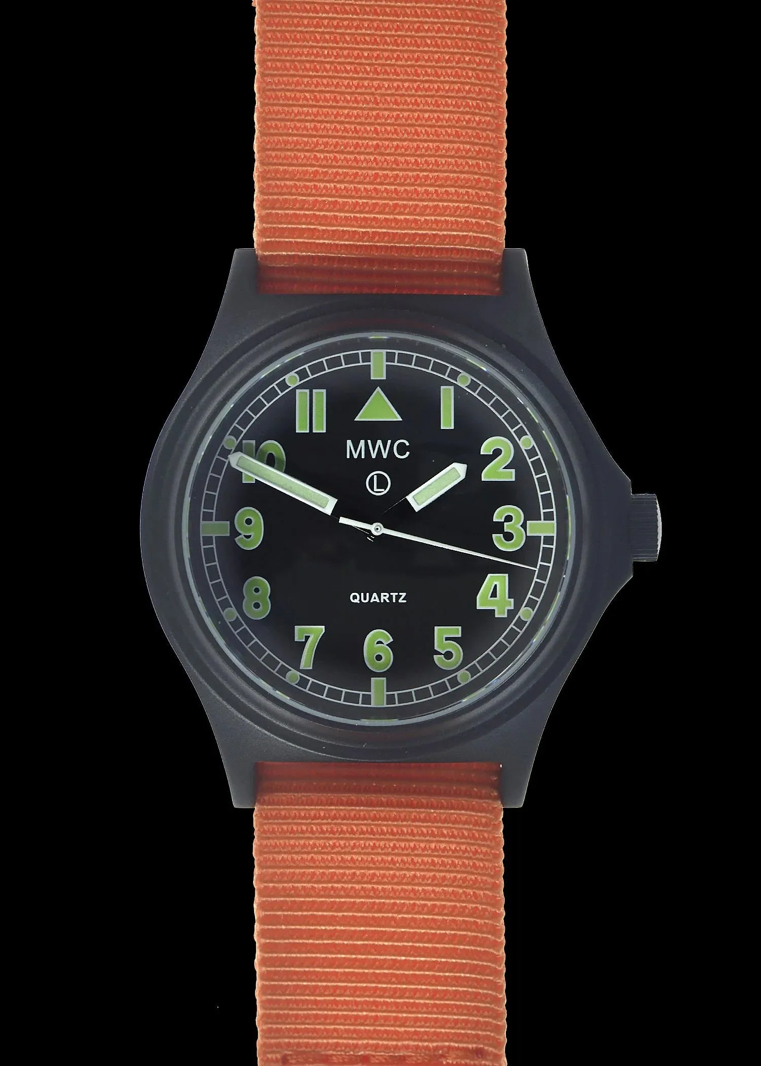 MWC G10 100m / 330ft Water resistant Search and Rescue (SAR) Black PVD Steel Military Watch with Sapphire Crystal - NATO Stock Number: NSN 6645-99-493-1283