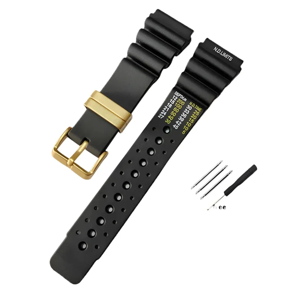 ND Limits Diver Rubber Silicone Strap for Seiko, Citizen, and Promaster