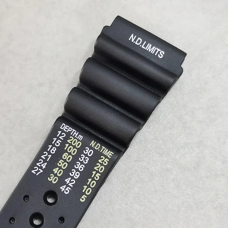 ND Limits Diver Rubber Silicone Strap for Seiko, Citizen, and Promaster