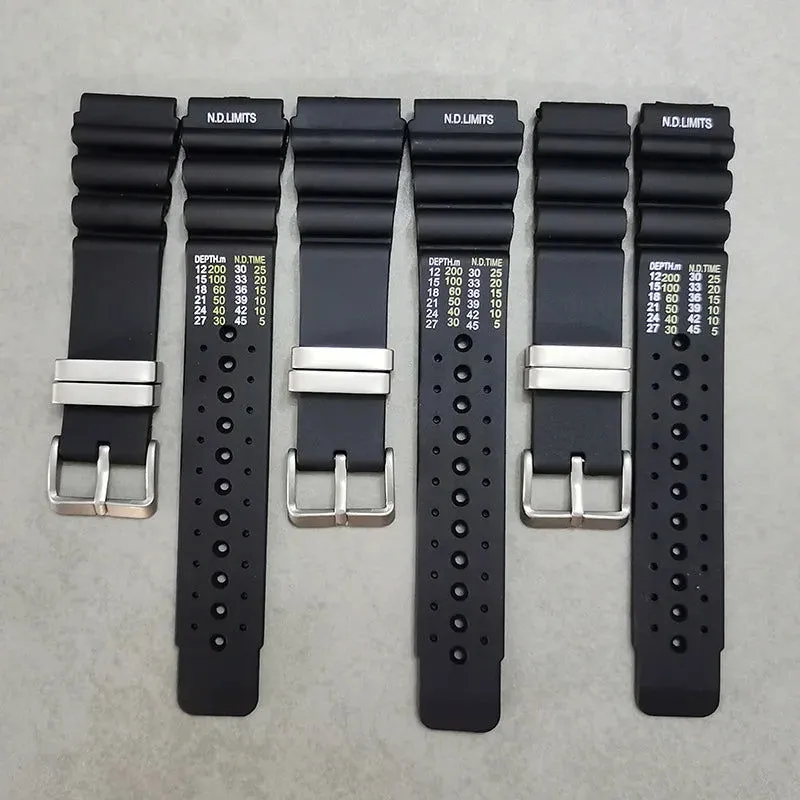 ND Limits Diver Rubber Silicone Strap for Seiko, Citizen, and Promaster