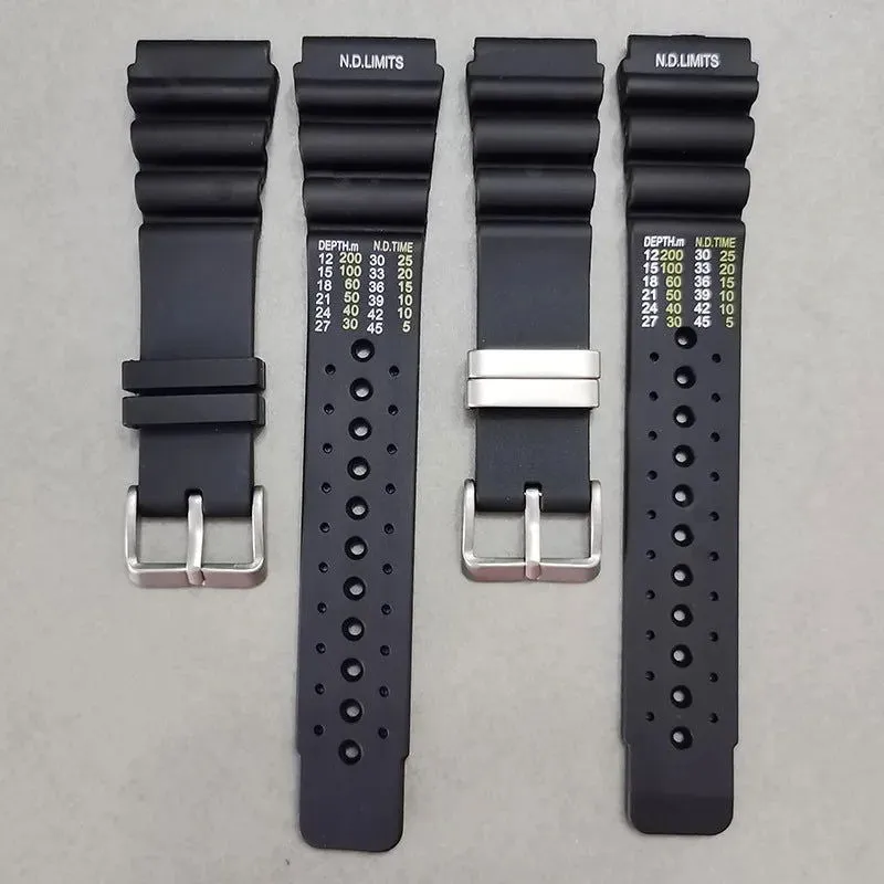 ND Limits Diver Rubber Silicone Strap for Seiko, Citizen, and Promaster