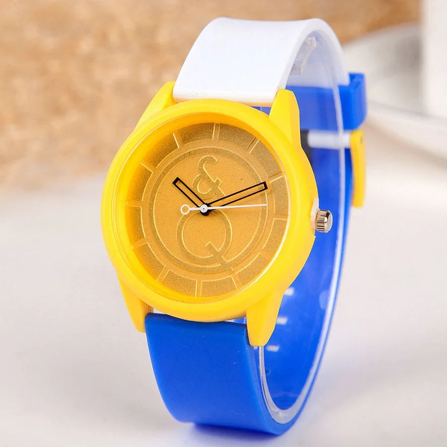New Arrival Cute Candy Color Silicone Women Watch Generous Brand Dress Wristwatch Quartz Fashion Casual Watch Relogio Clock