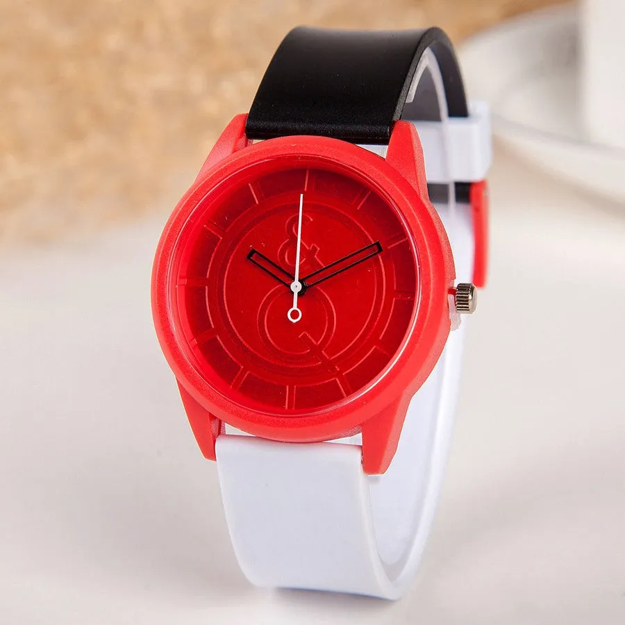 New Arrival Cute Candy Color Silicone Women Watch Generous Brand Dress Wristwatch Quartz Fashion Casual Watch Relogio Clock