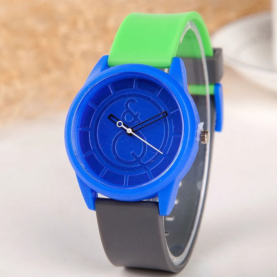 New Arrival Cute Candy Color Silicone Women Watch Generous Brand Dress Wristwatch Quartz Fashion Casual Watch Relogio Clock