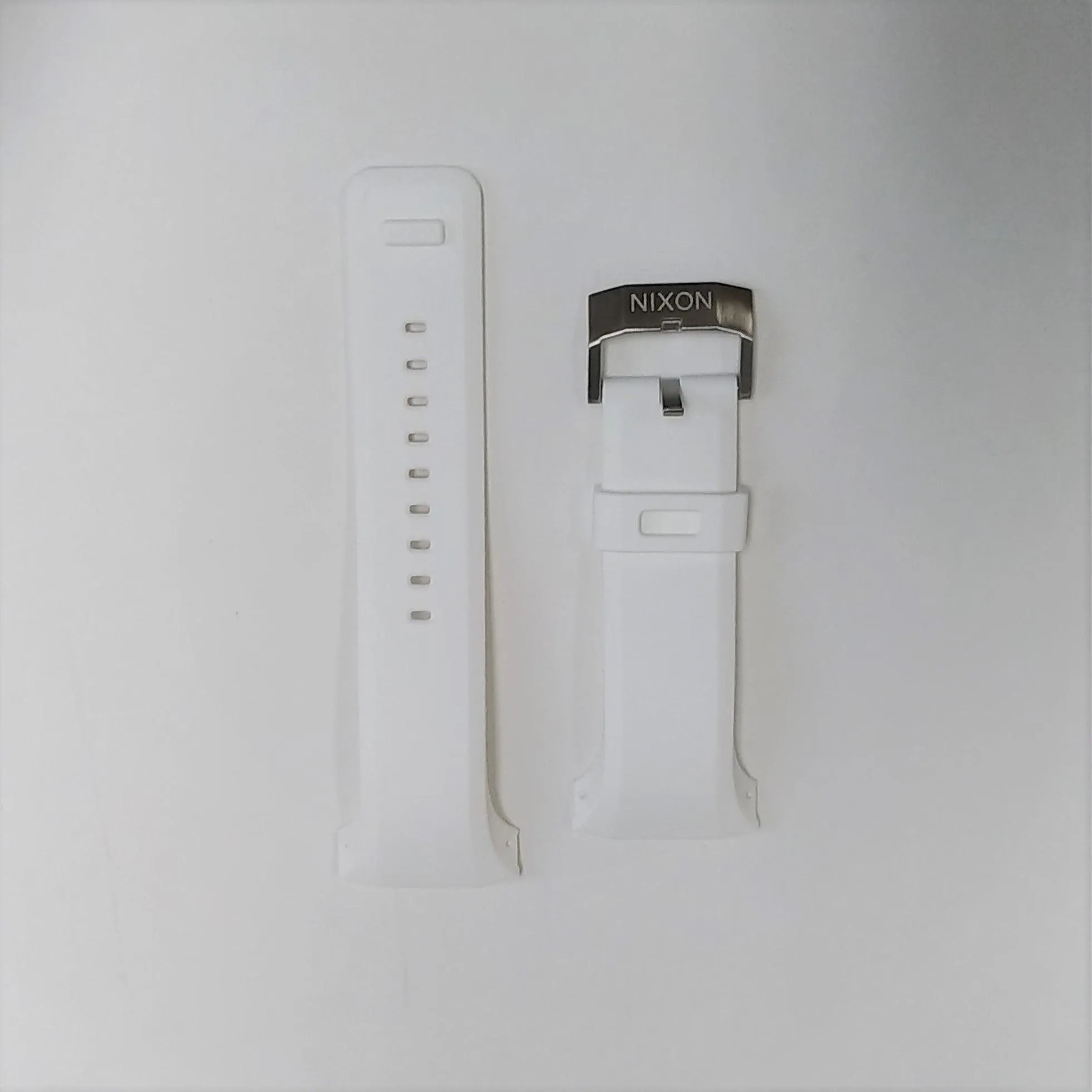 Nixon 33mm White Silicone Rubber Watch Strap