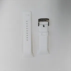 Nixon 33mm White Silicone Rubber Watch Strap