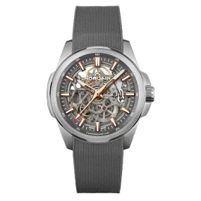 NORQAIN 42mm Independence Skeleton Grey and Gold Automatic Watch in Stainless Steel