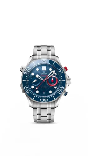Omega Seamaster Diver 300M Chronometer Chronograph 44mm America's Cup Steel on Steel 210.30.44.51.03.002