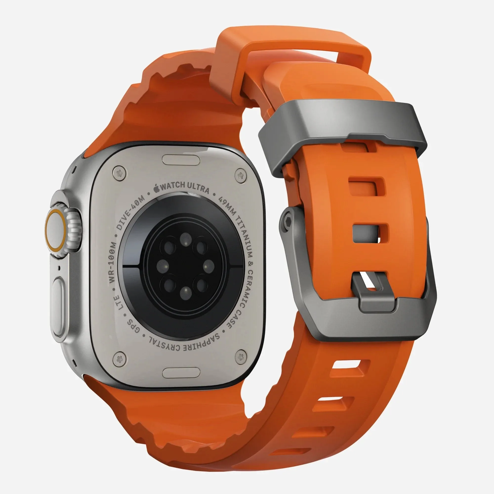 Orange Rugged Sport Strap for Apple Watch