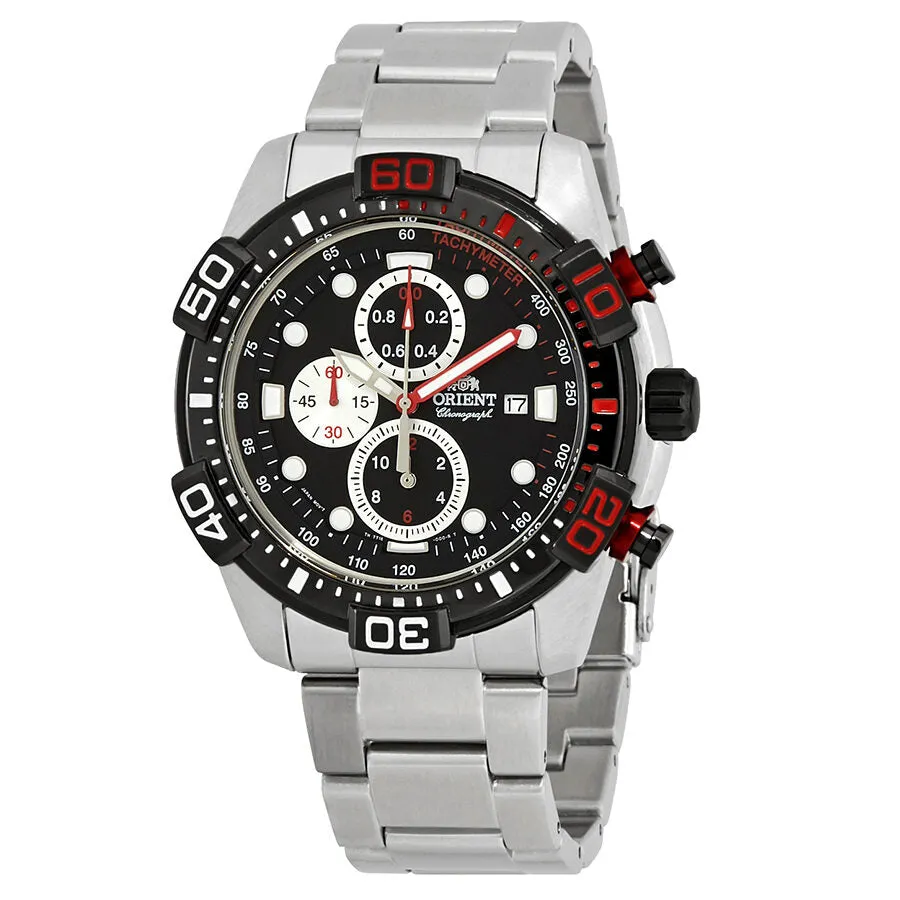 Orient Sport Chronograph Black Dial Men's Watch FTT16002B