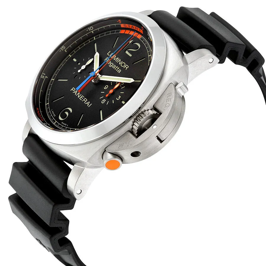 Panerai Luminor 1950 3 Day Chrono Flyback Regatta Black Dial Men's Watch PAM00526