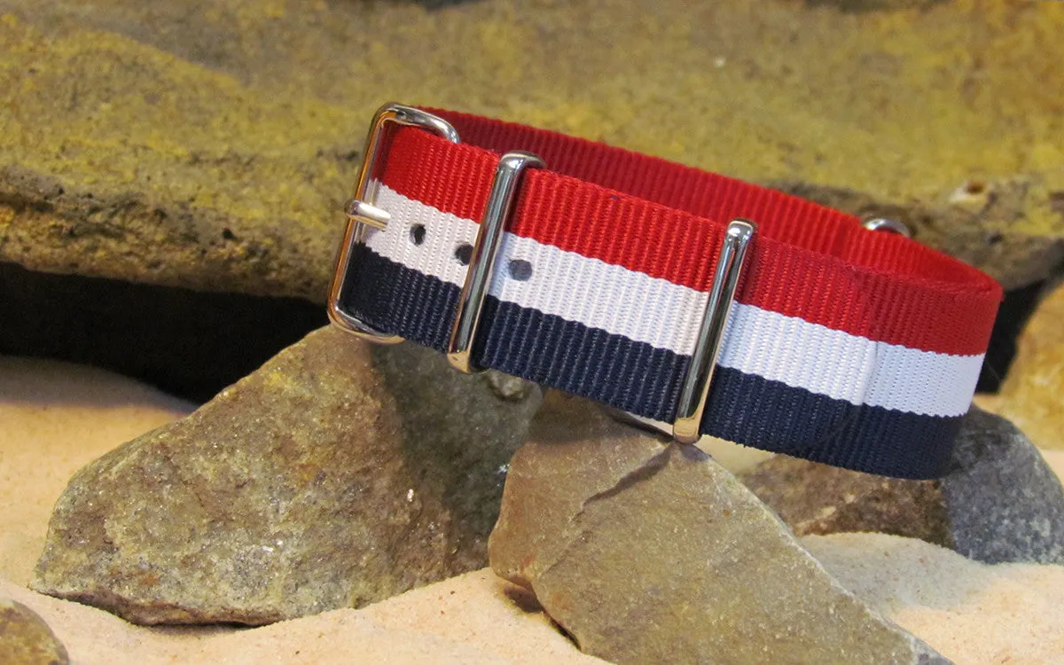 Patriot | Red & White & Blue | One-Piece | Nylon | Polished Hardware