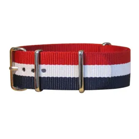 Patriot | Red & White & Blue | One-Piece | Nylon | Polished Hardware