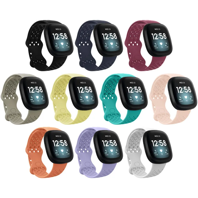 Perforated Rubber Infinity Band for Fitbit Versa 3