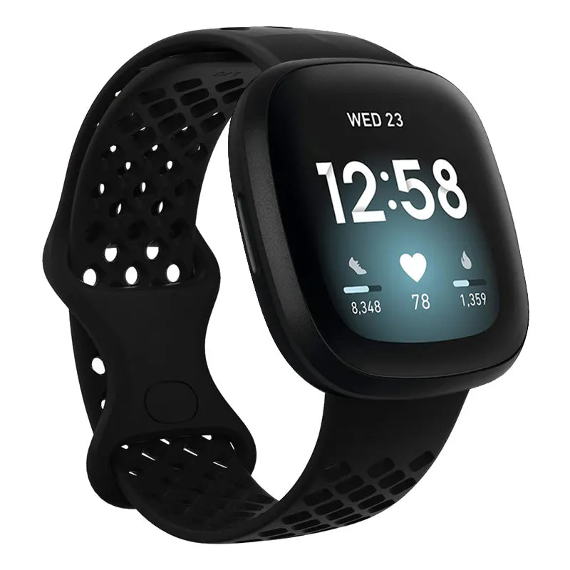 Perforated Rubber Infinity Band for Fitbit Versa 3